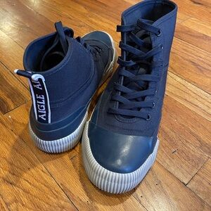 Aigle Men's Navy Blue High-Top Sneakers